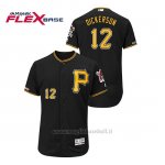 Maglia Baseball Uomo Pittsburgh Pirates Corey Dickerson 150th Aniversario Patch Autentico Flex Base Nero