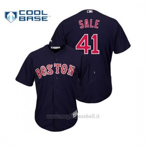 Maglia Baseball Uomo Boston Red Sox Chris Sale Cool Base Alternato Majestic Official Blu