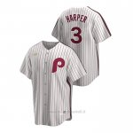 Maglia Baseball Uomo Philadelphia Phillies Bryce Harper Cooperstown Collection Primera Bianco