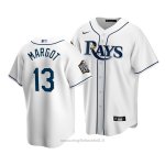 Maglia Baseball Bambino Tampa Bay Rays Manuel Margot 2020 Primera Replica Bianco