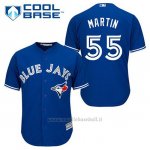 Maglia Baseball Uomo Toronto Blue Jays Russell Martin 55 Blu Alterner Cool Base