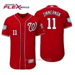 Maglia Baseball Uomo Washington Nationals Ryan Zimmerman Flex Base Entrenamiento De Primavera 2019 Rosso