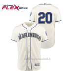 Maglia Baseball Uomo Seattle Mariners 20 Dan Vogelbach Hispanic Heritage Flex Base Crema