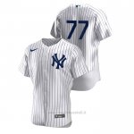 Maglia Baseball Uomo New York Yankees Clint Frazier Autentico Bianco