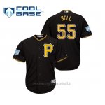 Maglia Baseball Uomo Pittsburgh Pirates Josh Bell Cool Base Entrenamiento De Primavera 2019 Nero