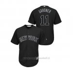 Maglia Baseball Hombre New York Yankees 11 Brett Gardner 2019 Players Weekend Replica Nero