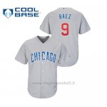 Maglia Baseball Hombre Chicago Cubs 9 Javier Baez Cool Base Majestic Segunda Grigio