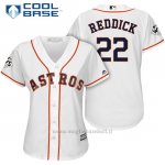 Maglia Baseball Donna Houston Astros 2017 World Series Josh Rossodick Bianco Cool Base