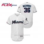 Maglia Baseball Uomo Miami Marlins Trevor Richards 150th Aniversario Patch 2019 Flex Base Bianco