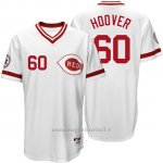 Maglia Baseball Uomo Cincinnati Reds 60 Jj Hoover Bianco Majestic Turn Back The Clock