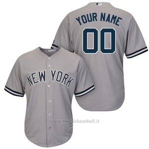 Maglia New York Yankees Personalizzate Grigio