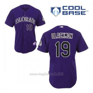 Maglia Baseball Uomo Colorado Rockies Charlie Neromon 19 Viola Alterner Cool Base