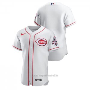 Maglia Baseball Uomo Cincinnati Reds Autentico Bianco