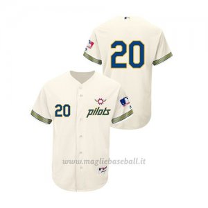 Maglia Baseball Hombre Seattle Mariners Daniel Vogelbach Turn Back The Clock 20 Autentico Cream