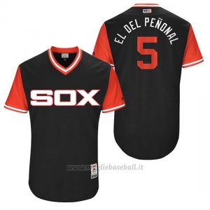 Maglia Baseball Uomo Chicago White Sox 2017 Little League World Series 5 Yolmer Sanchez Nero