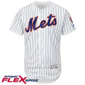 Maglia Baseball Uomo New York Mets Blank Bianco Flex Base Autentico Collezione