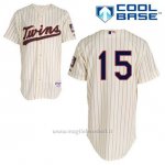 Maglia Baseball Uomo Minnesota Twins Glen Perkins 15 Crema Alterner Cool Base