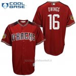 Maglia Baseball Uomo Arizona Diamondbacks 16 Chris Owings 2017 Allenamento Primaverile Cool Base