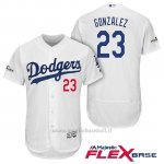 Maglia Baseball Uomo Los Angeles Dodgers 2017 Postseason Adrian Gonzalez Bianco Flex Base