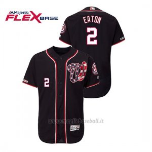 Maglia Baseball Uomo Washington Nationals Adam Eaton 150th Aniversario Patch Autentico Flex Base Blu Rosso