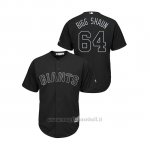 Maglia Baseball Hombre San Francisco Giants 64 Shaun Anderson 2019 Players Weekend Replica Nero