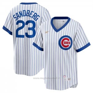 Maglia Baseball Uomo Chicago Cubs Ryne Sandberg Primera Cooperstown Collection Bianco