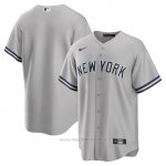 Maglia Baseball Uomo New York Yankees Big Tall Road Replica Grigio