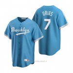 Maglia Baseball Uomo Los Angeles Dodgers Julio Urias Cooperstown Collection Alternato Blu