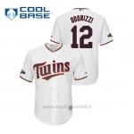 Maglia Baseball Uomo Minnesota Twins 12 Jake Od Orizzi 2019 Postseason Cool Base Bianco
