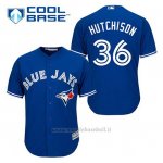 Maglia Baseball Uomo Toronto Blue Jays Drew Hutchison 36 Blu Alterner Cool Base