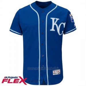 Maglia Baseball Uomo Kansas City Royals Blank Blu Flex Base Autentico Collezione