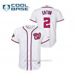 Maglia Baseball Bambino Washington Nationals 2 Adam Eaton 2019 World Series Bound Cool Base Bianco