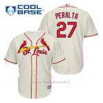 Maglia Baseball Uomo St. Louis Cardinals Jhonny Peralta 27 Crema Alterner Cool Base