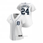 Maglia Baseball Donna Detroit Tigers Miguel Cabrera 2020 Replica Primera Bianco