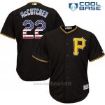Maglia Baseball Uomo Pittsburgh Pirates Andrew Mccutchen Nero Estrellas y Rayas Cool Base