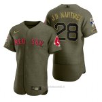 Maglia Baseball Uomo Boston Red Sox J.d. Martinez Camouflage Digitale Verde 2021 Salute To Service