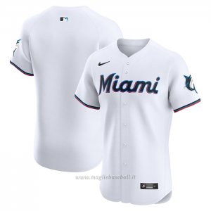 Maglia Baseball Uomo Miami Marlins Home Elite Bianco