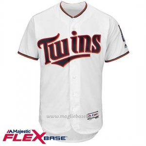 Maglia Baseball Uomo Minnesota Twins Blank Bianco Flex Base Autentico Collezione