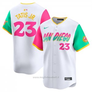 Maglia Baseball Uomo San Diego Padres Fernando Tatis JR. City Connect Limited Bianco