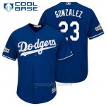Maglia Baseball Uomo Los Angeles Dodgers 2017 Postseason Adrian Gonzalez Cool Base