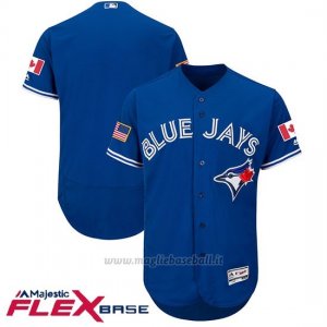 Maglia Baseball Uomo Toronto Blue Jays Men's 2017 Estrellas y Rayas Blu Flex Base