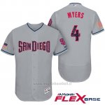 Maglia Baseball Uomo San Diego Padres 2017 Estrellas y Rayas Wil Myers Grigio Flex Base