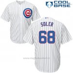 Maglia Baseball Uomo Chicago Cubs 68 Jorge Soler Bianco Autentico Collezione Cool Base