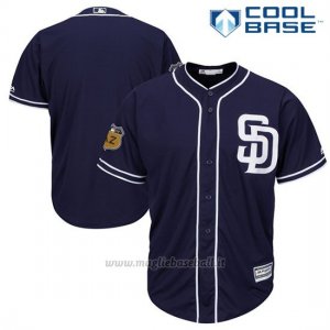 Maglia Baseball Uomo San Diego Padres Blu Allenamento Primaverile Cool Base