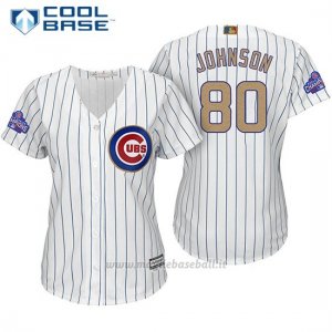 Maglia Baseball Donna Chicago Cubs 80 Pierce Johnson Bianco Or Program Cool Base