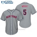 Maglia Baseball Uomo New York Mets 2017 Estrellas y Rayas David Wright Grigio Cool Base