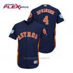 Maglia Baseball Uomo Houston Astros George Springer Flex Base Entrenamiento De Primavera 2019 Blu