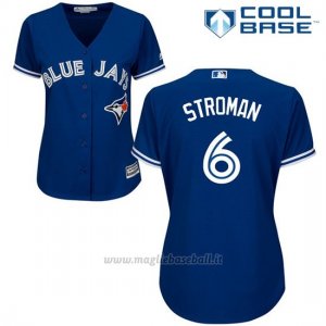 Maglia Baseball Donna Toronto Blue Jays Marcus Stroman Cool Base Royal