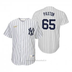 Maglia Baseball Bambino New York Yankees James Paxton Cooperstown Collection Primera Bianco