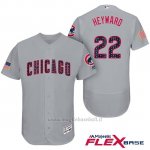 Maglia Baseball Uomo Chicago Cubs 2017 Estrellas y Rayas Cubs 22 Jason Heyward Grigio Flex Base